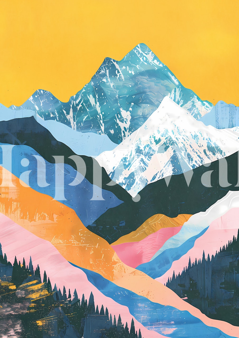 Beautiful Mountains 9 papier peint dans une pièce