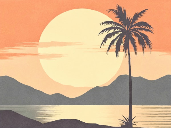Hawaii Vibes Tropical Sunset