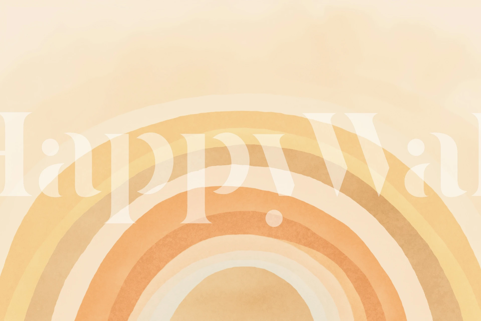 Carta da parati Whimsy Boho Rainbow in una stanza