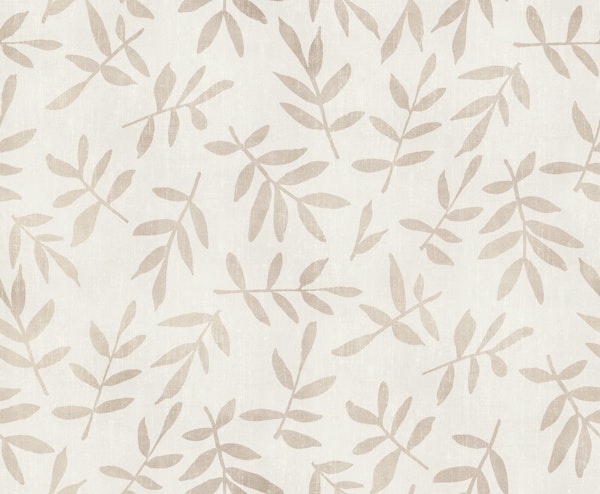 Simple Ditsy Leaf Pattern Warm Beige