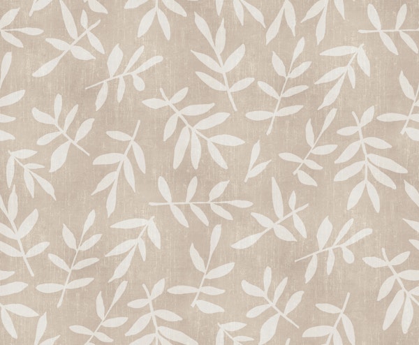Simple Ditsy Leaf Pattern Warm Beige II
