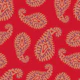 PAISLEY Bohemian Vintage - Blush Sand on Red