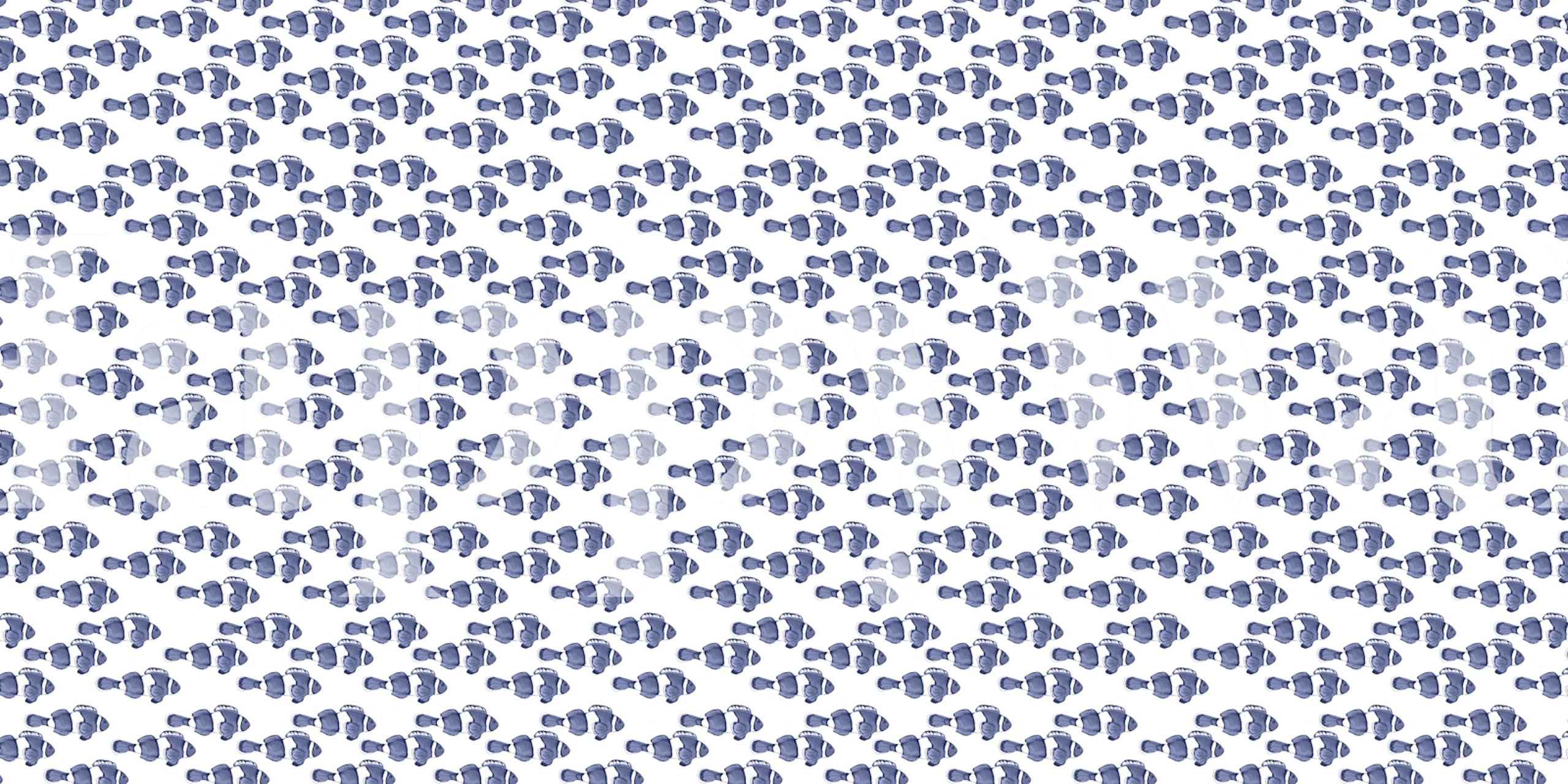 Shimmering Fish Blue wallpaper in a stylish room