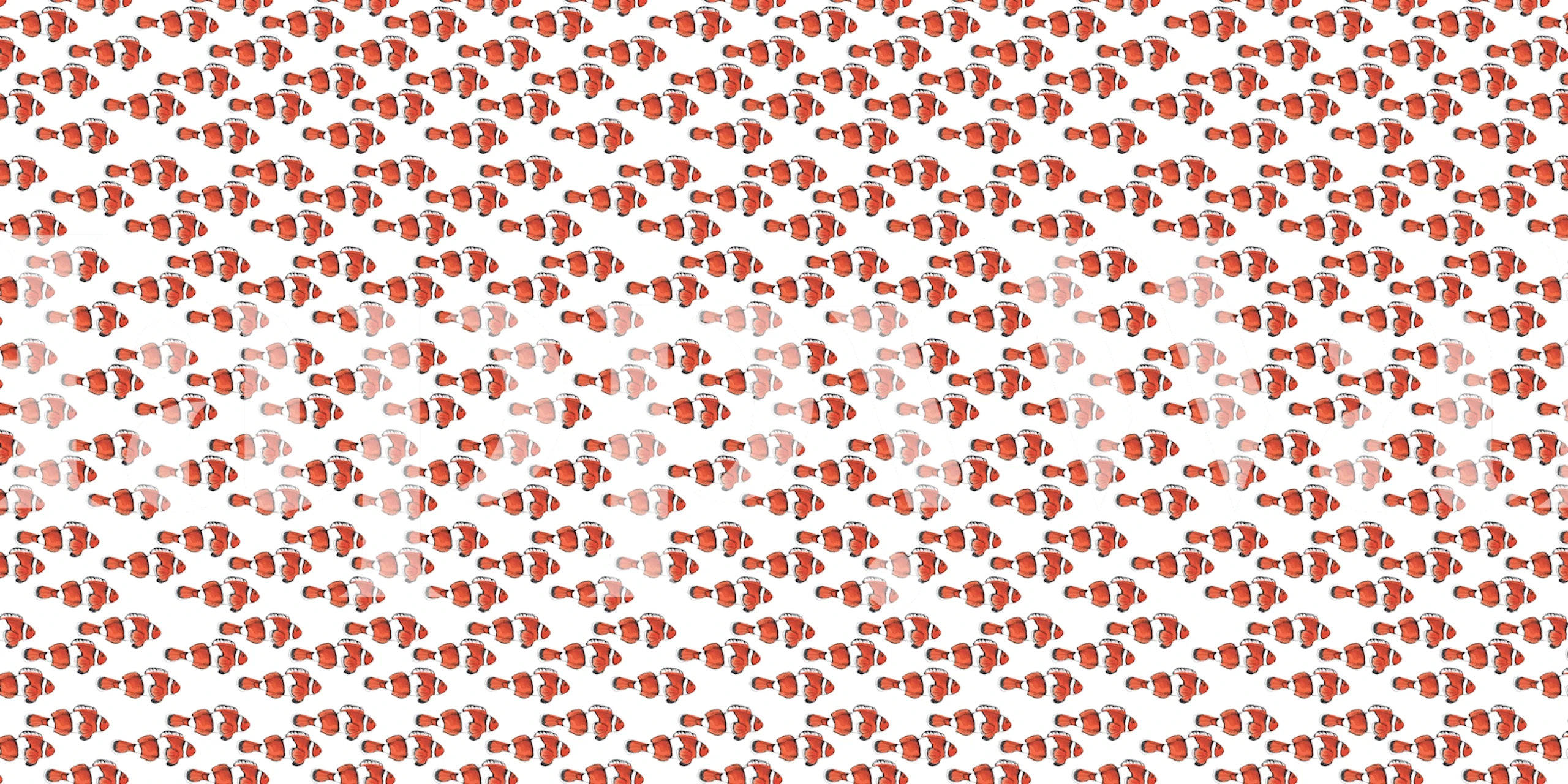 Rode glinsterende muurschildering met vispatroon voor een modern interieur