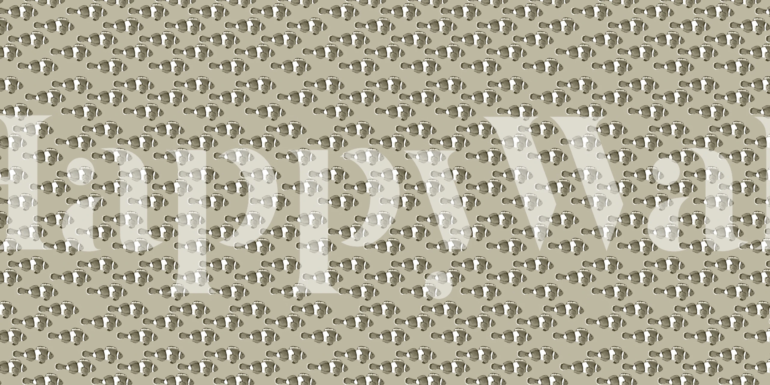 Blue fish scale pattern on neutral background wallpaper