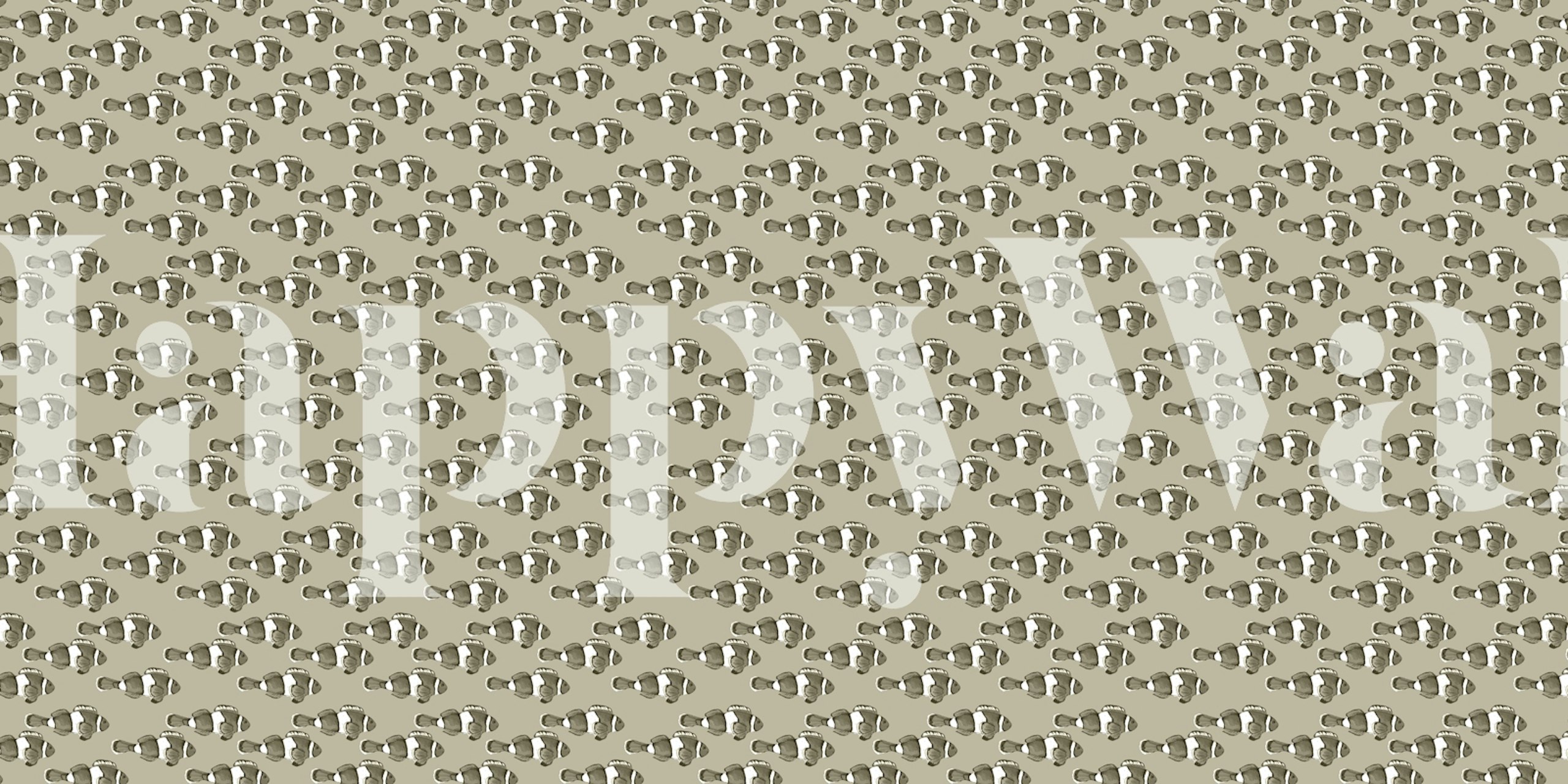 Blue fish scale pattern on neutral background wallpaper