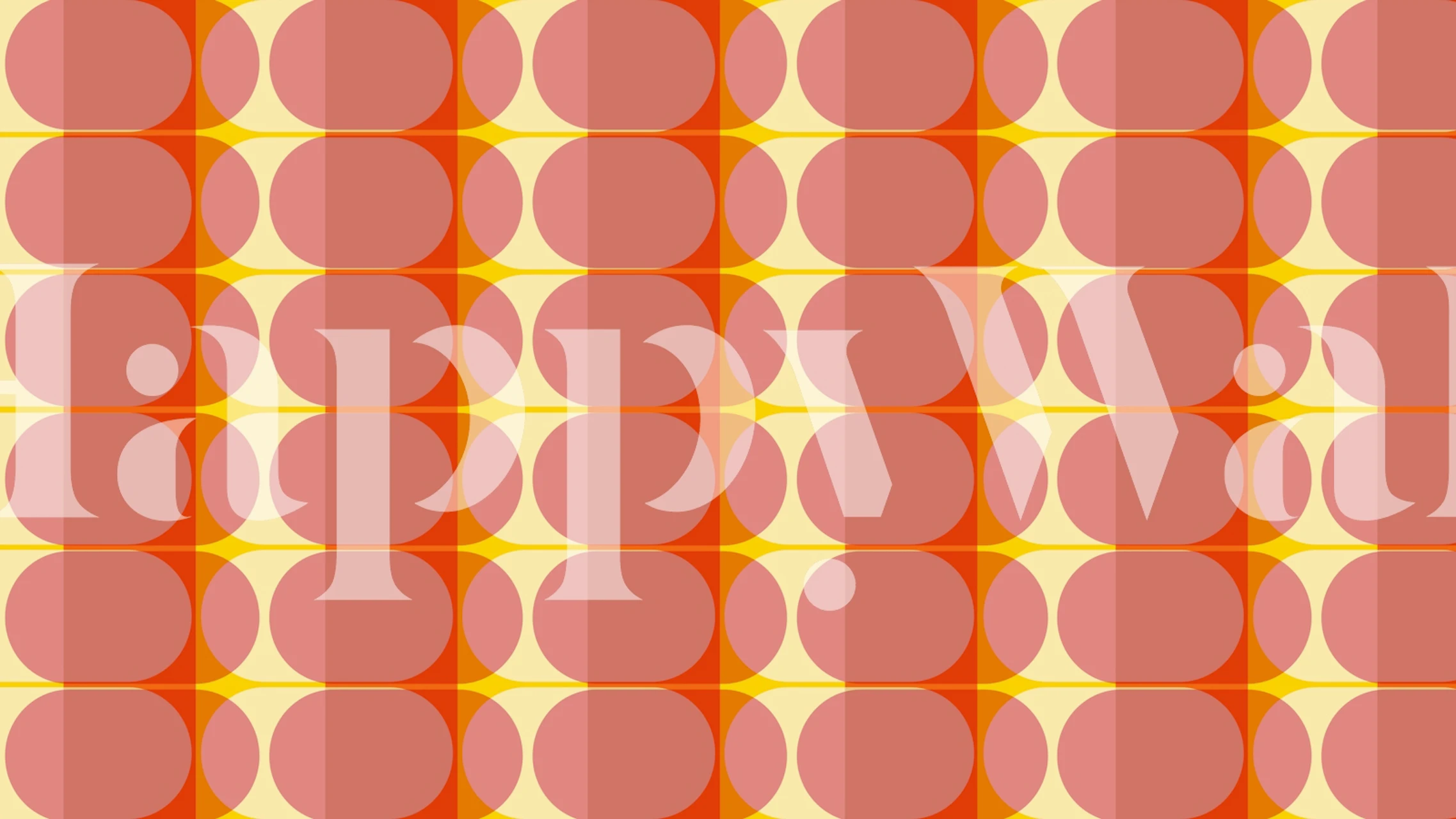 Modern Bauhaus Pebbles patterned wallpaper