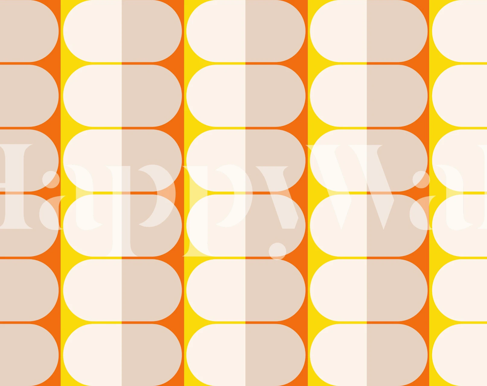 Sunny Bauhaus Organic tapet i ett rum