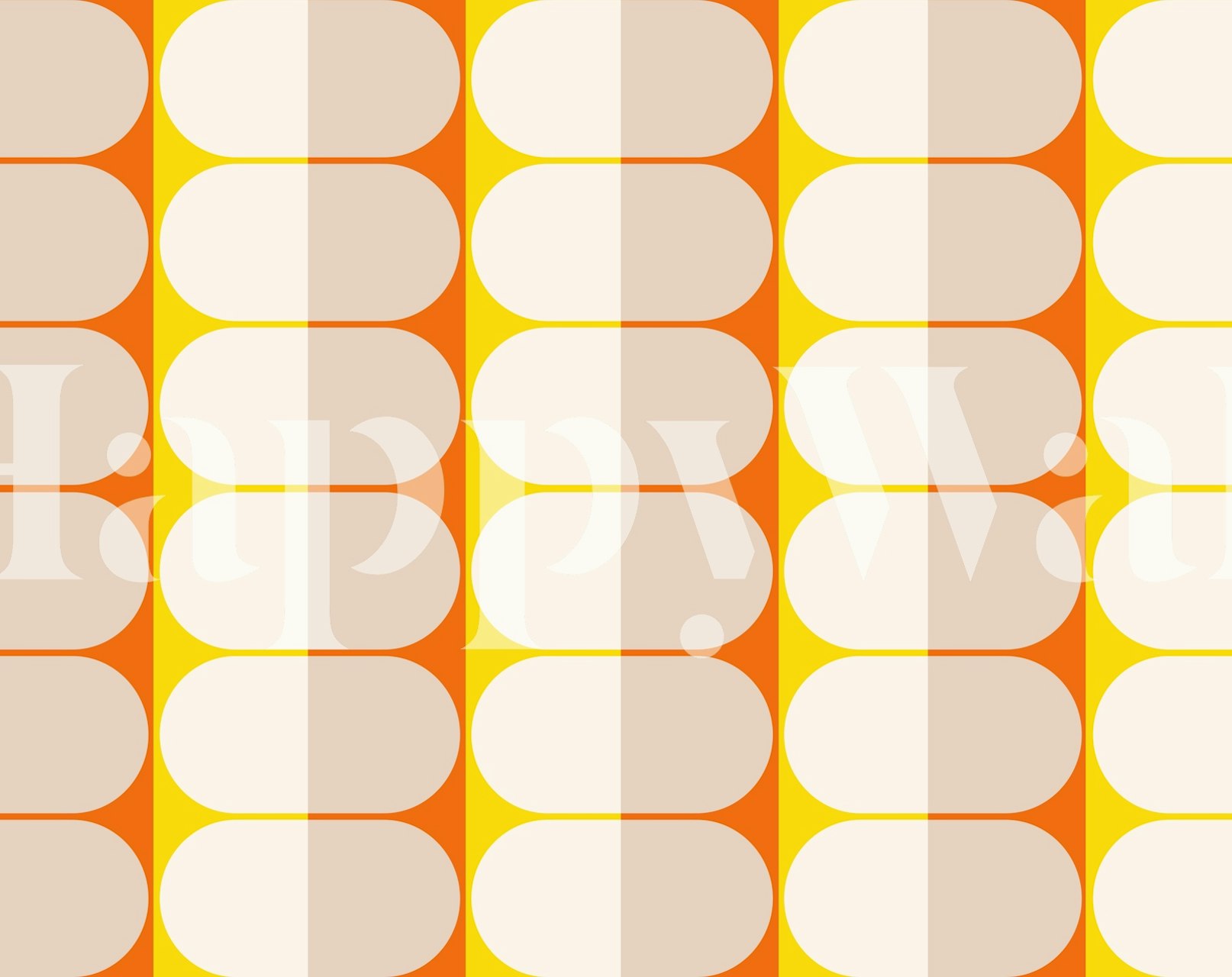 Carta da parati Sunny Bauhaus Organic in una stanza