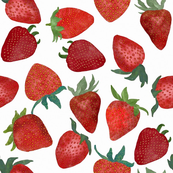 Watercolor Strawberries 1