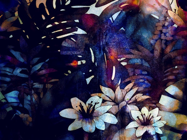 Floral Jungle Fantasy Grunge