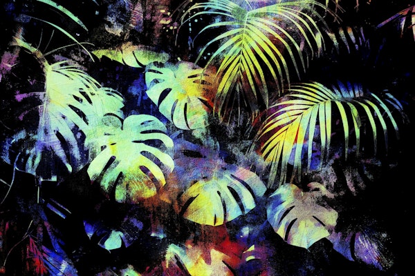 Rainforest Leaf Fantasy Grunge