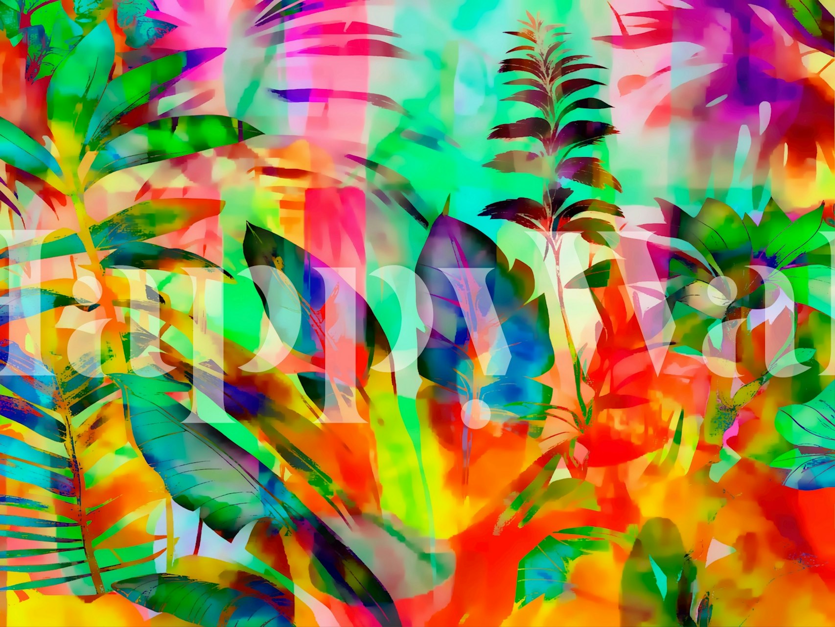 Fototapeta barevné listy tropického deštného pralesa