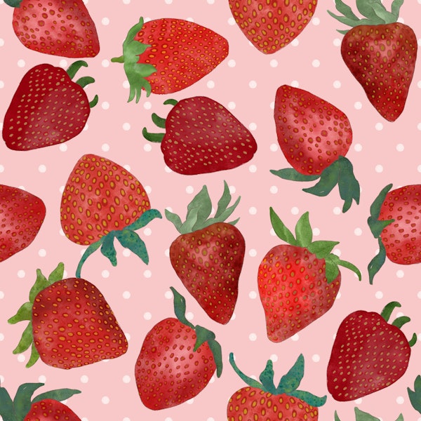 Watercolor Strawberries 3