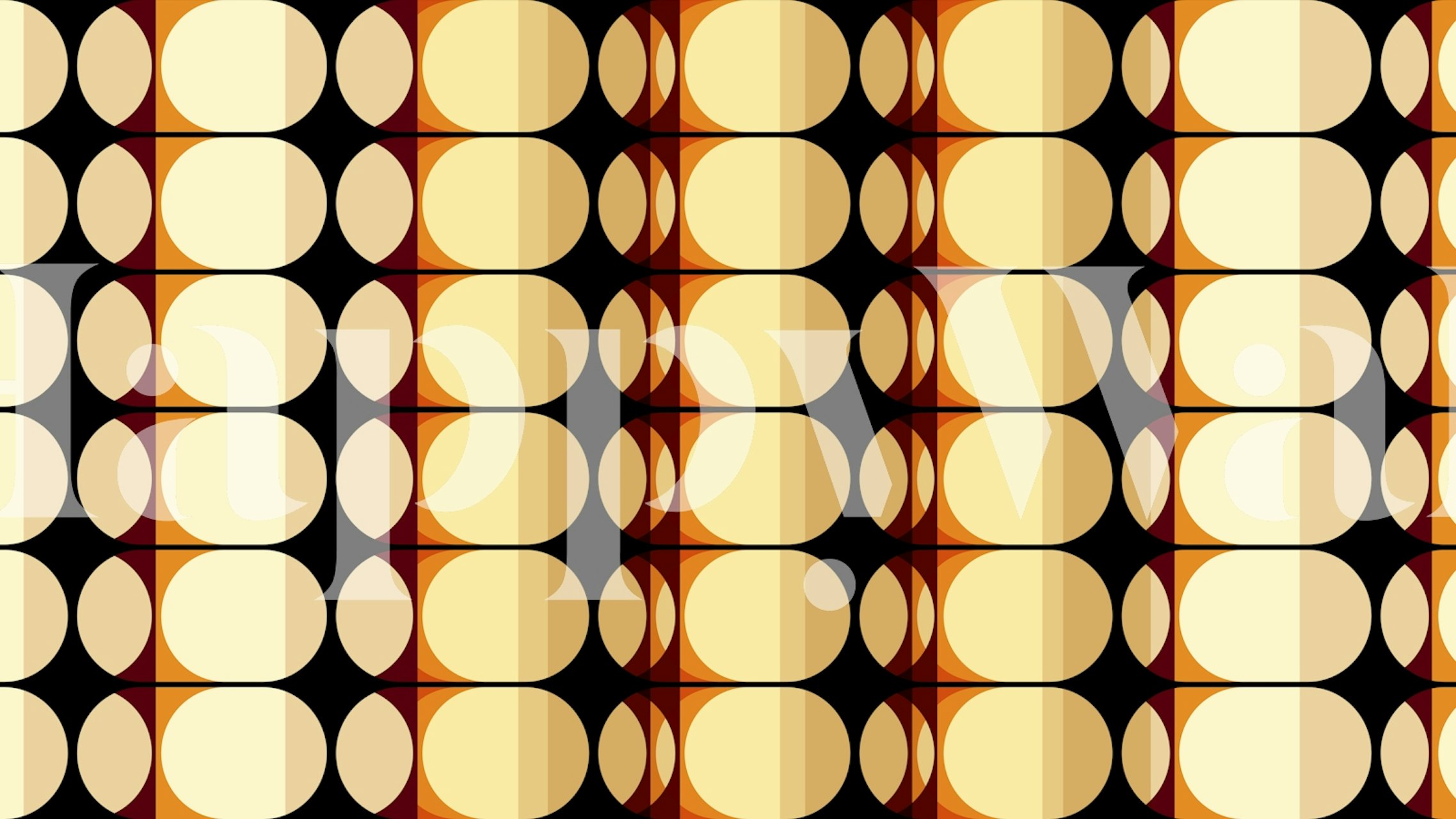 Groovy Shapes tapet i ett stiligt rum