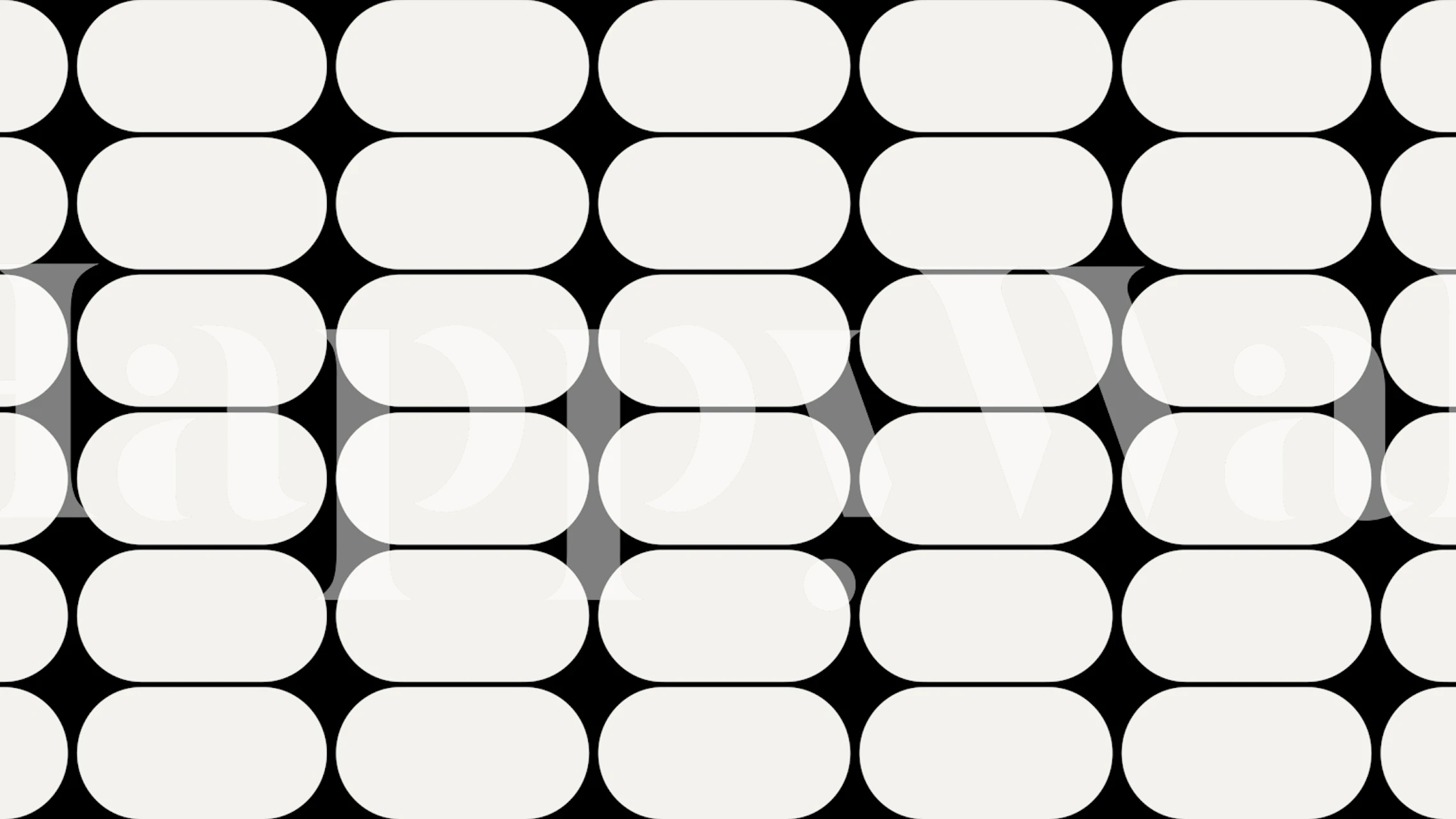 Tapeta Black white minimal organic art v pokoji