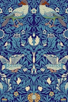 Victorian Birds Pattern - Blue wallpaper
