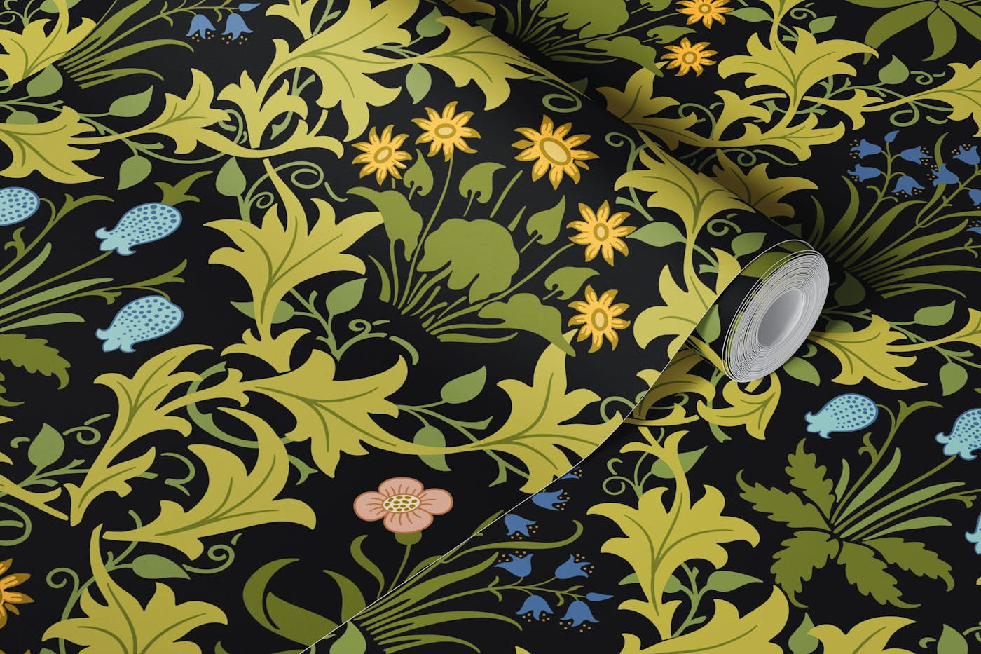 Victorian Celandine pattern 3 wallpaper roll