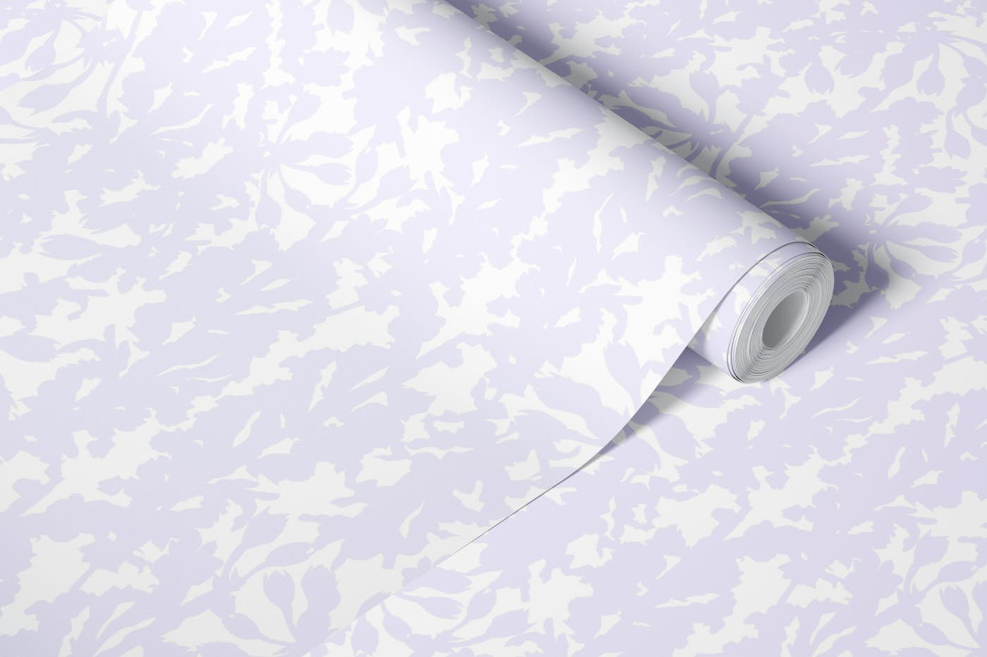 Minimal lilac floral wallpaper roll