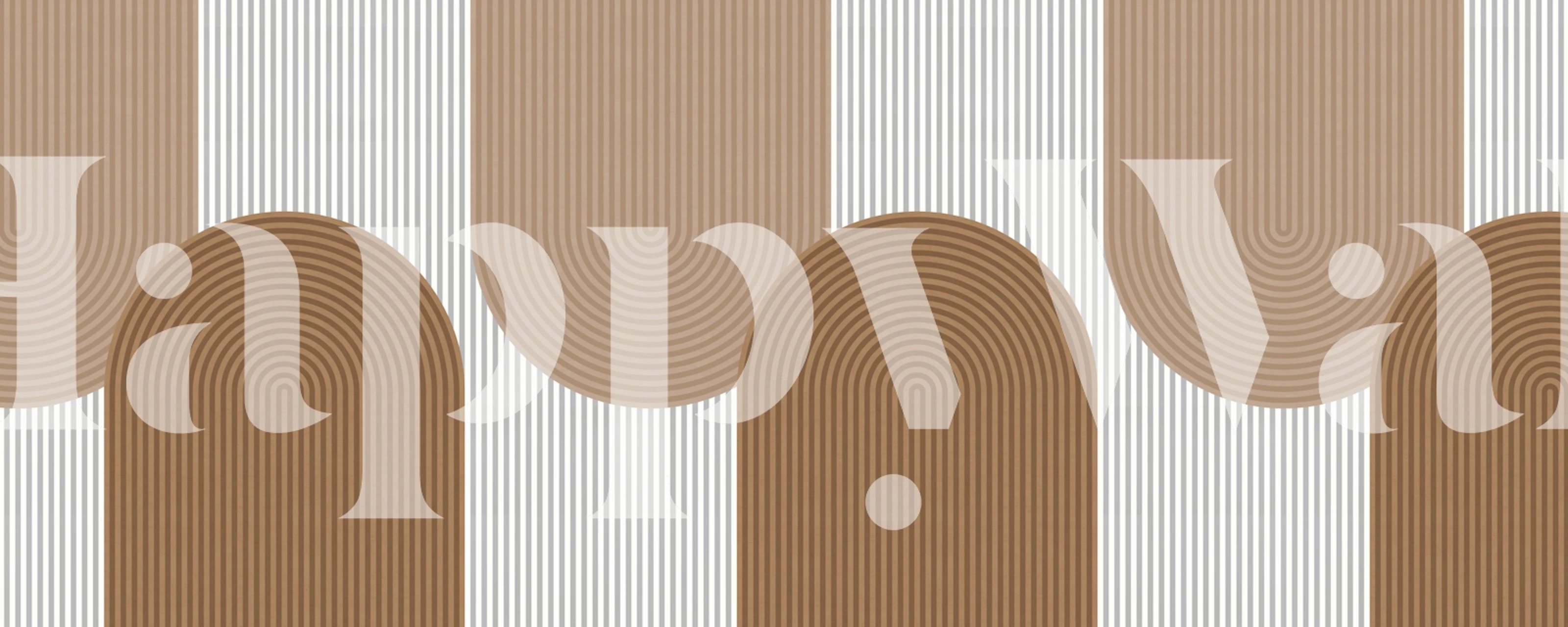 Expressive lines wallpaper in a room setting