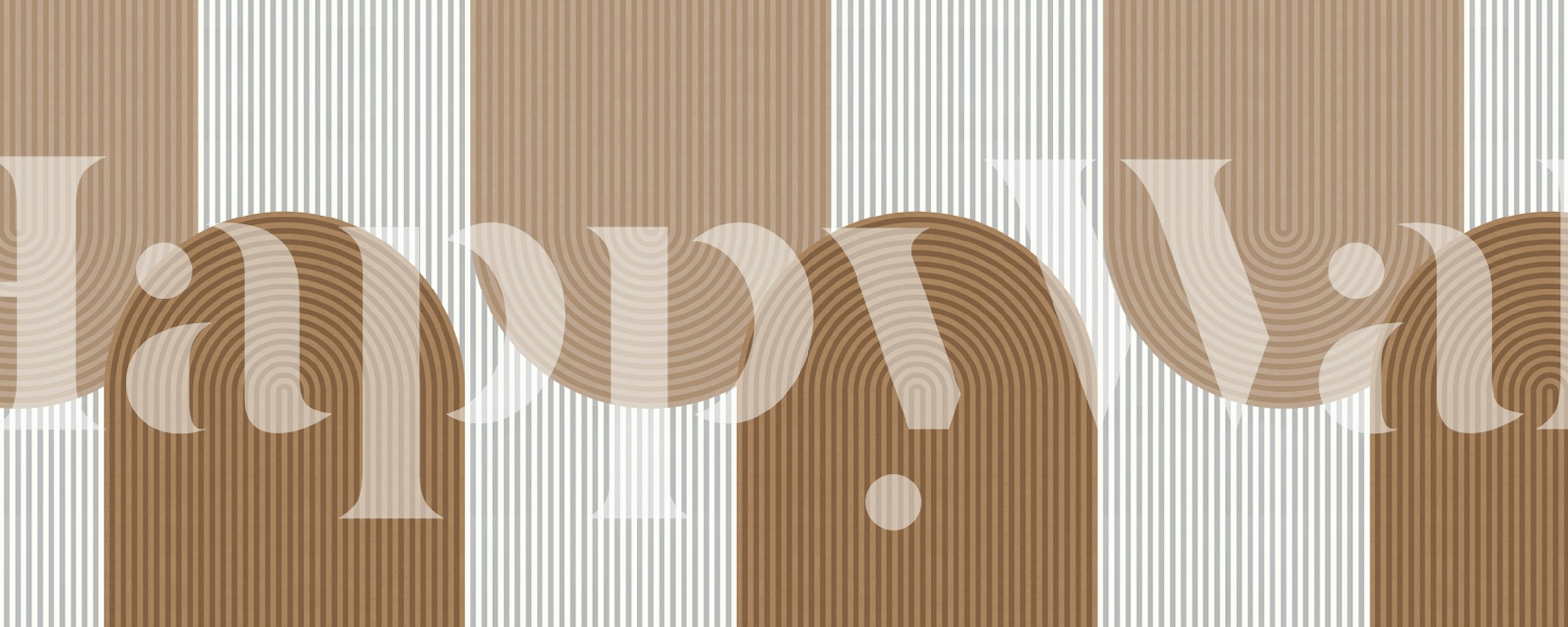 Tapeta Expressive lines u postavci sobe