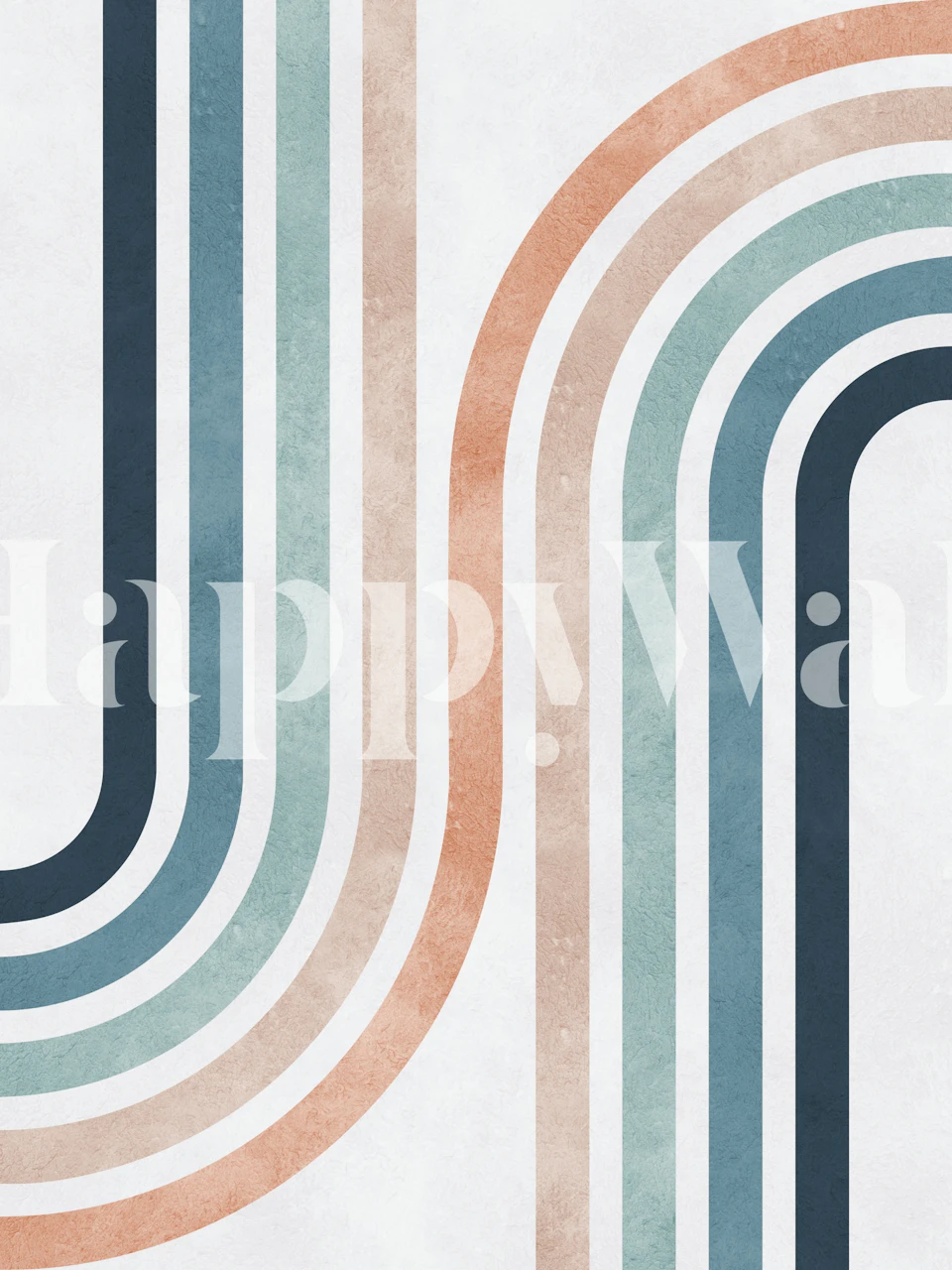 Expressive lines wallpaper in a room setting