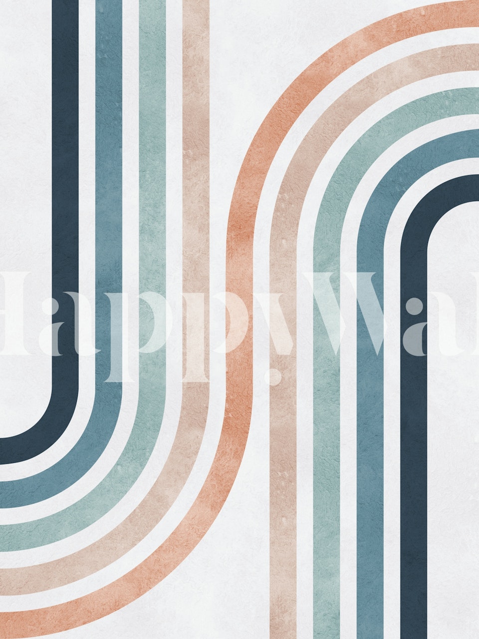 Expressive lines wallpaper in a room setting