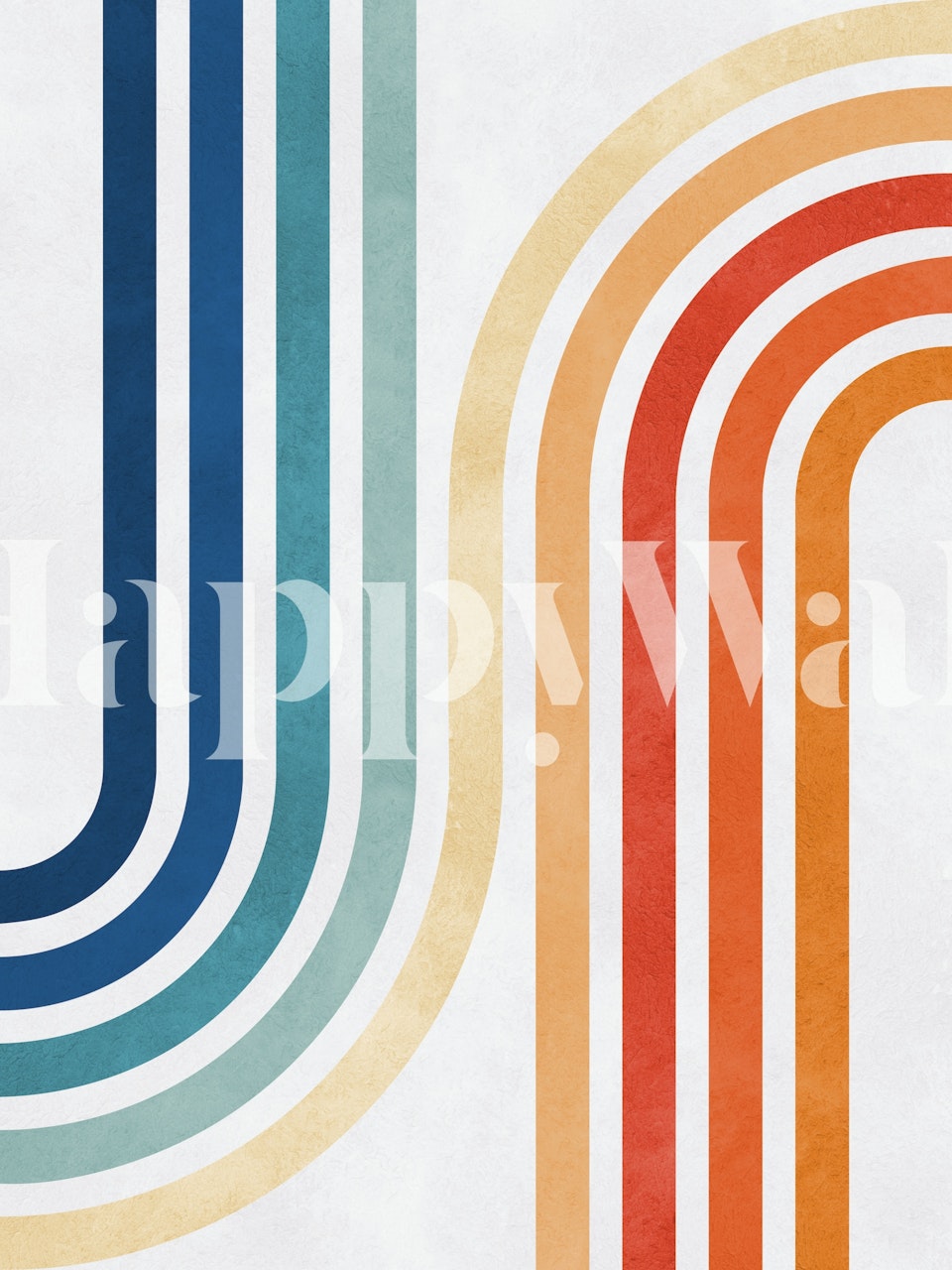 Expressive lines wallpaper in a room