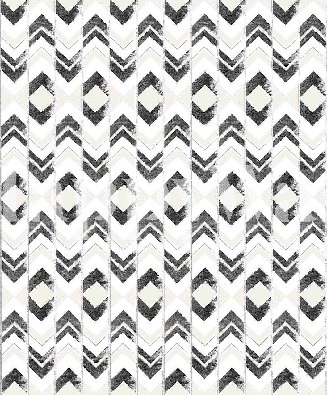 Tribal Boho Arrow Pattern wallpaper in a room