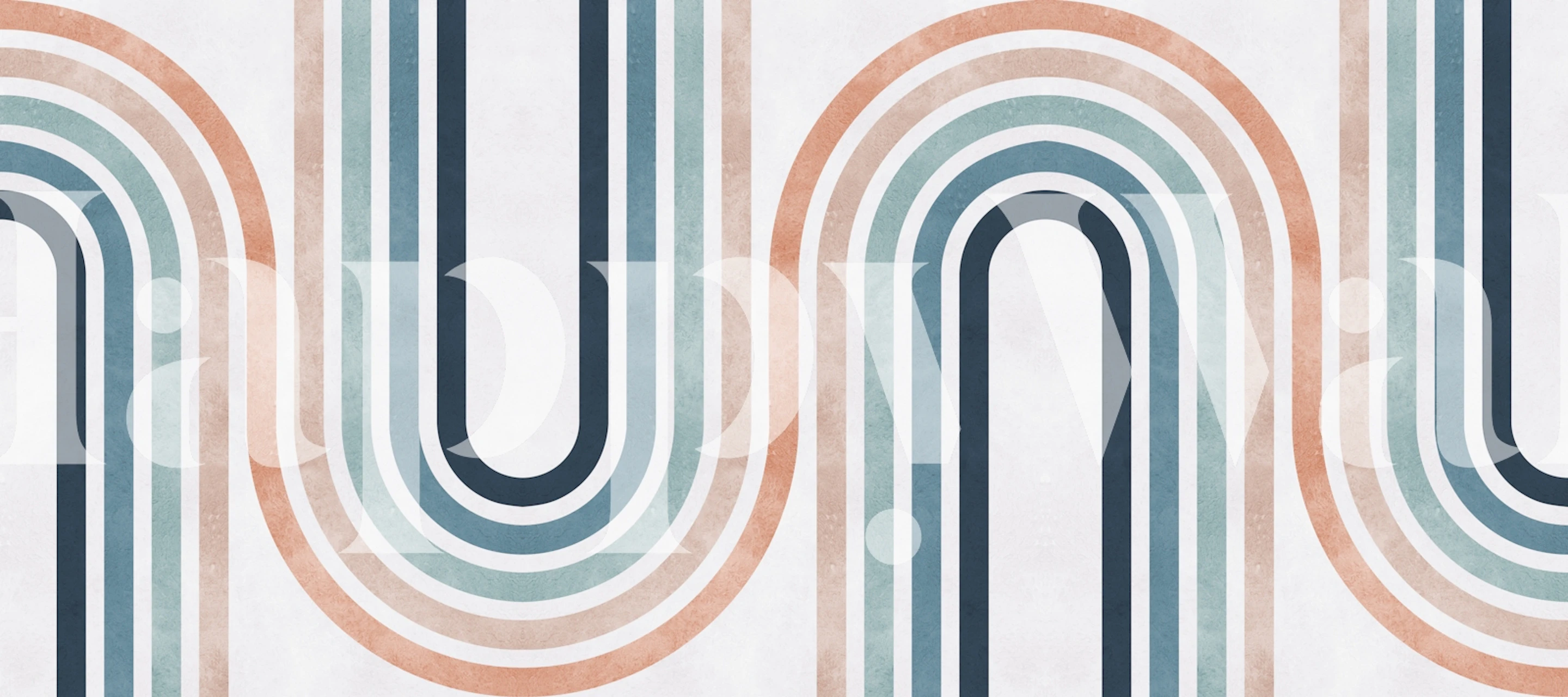 Expressive lines wallpaper in a modern room