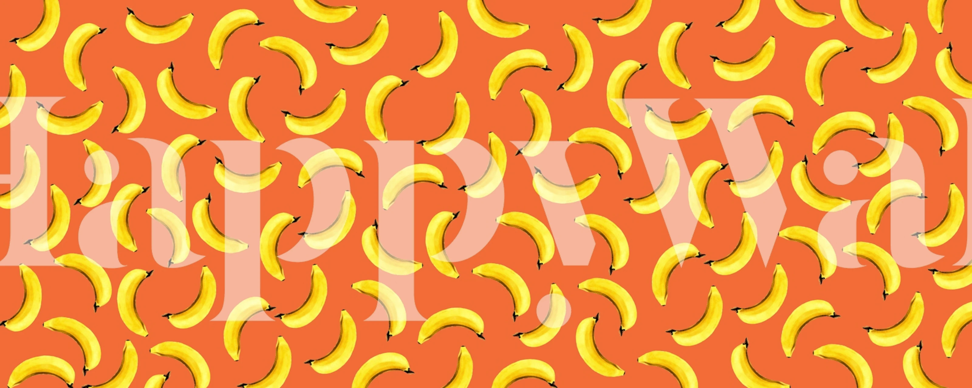 Bananas pattern tapet i et rum