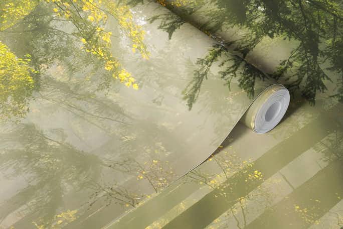 Dutch forest with beautiful sunrayswallpaper roll