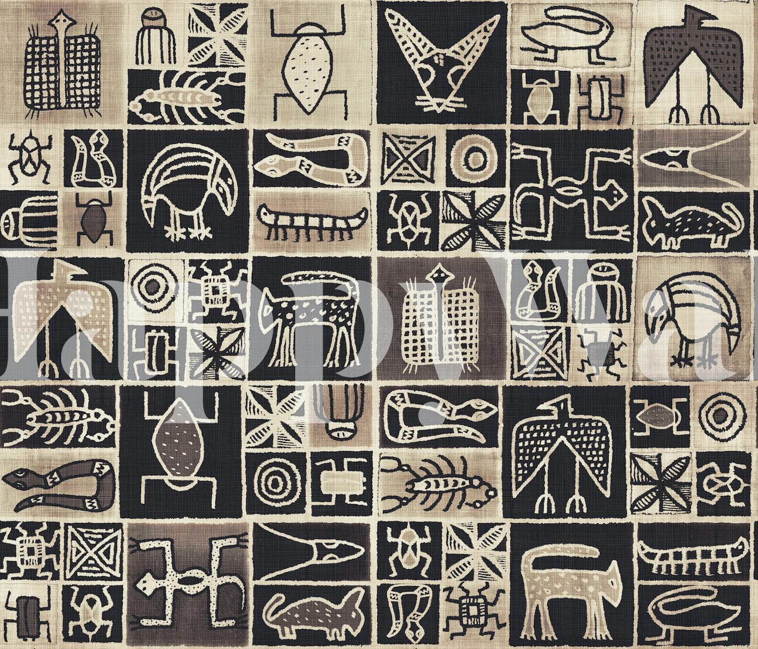 Papier peint Desert Animals affiché dans une pièce