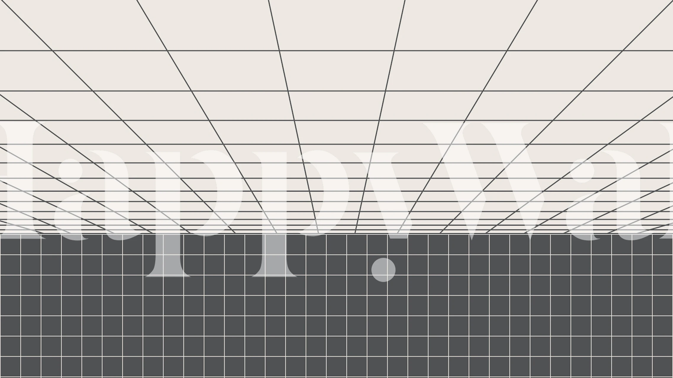 Geometric grid pattern in neutral tones with gray lines wallpaper