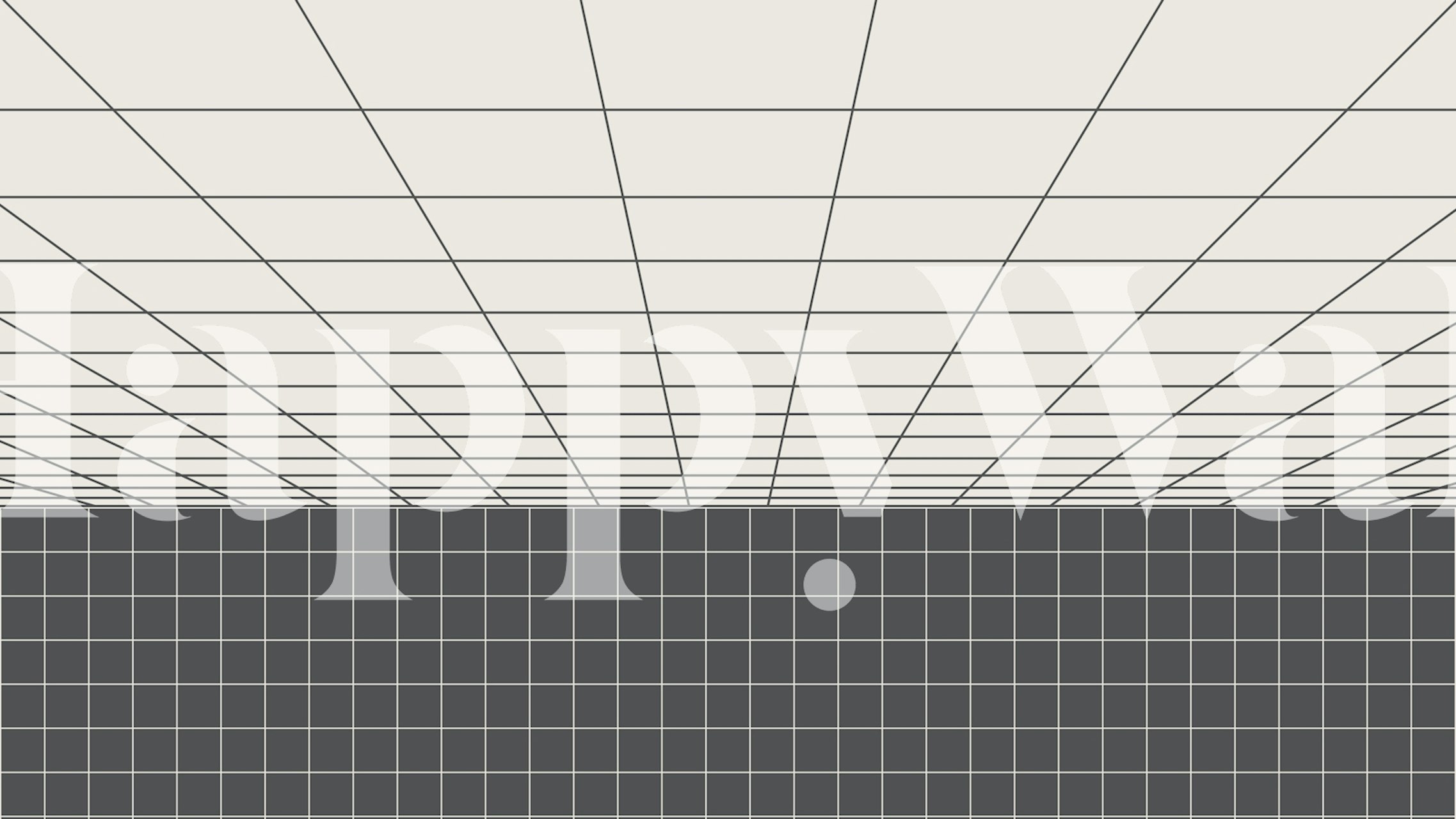 Geometric grid pattern in neutral tones with gray lines wallpaper