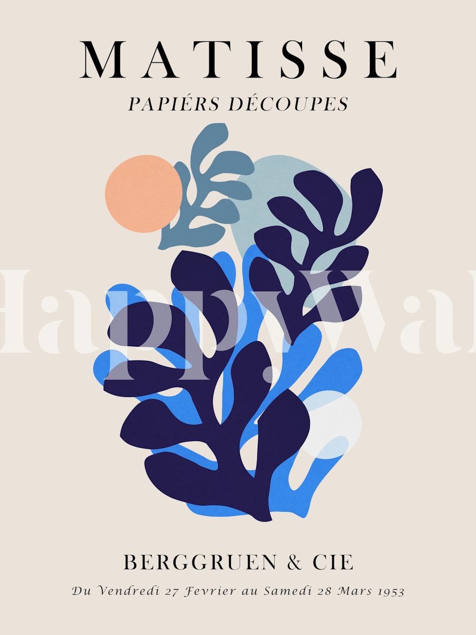 Matisse inspired wallpaper design in a room