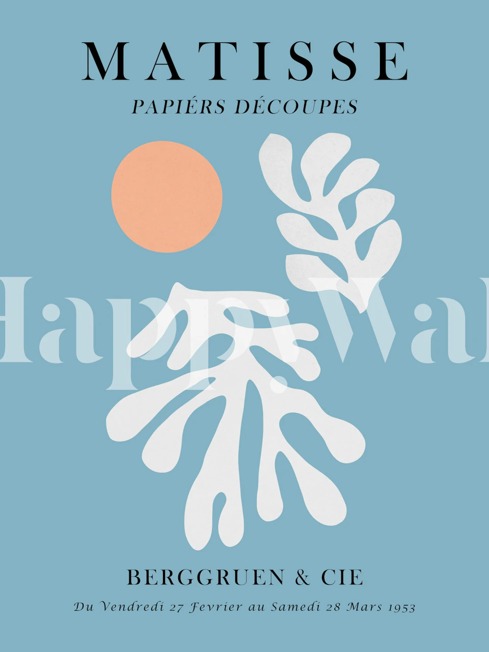 Matisse inspired wallpaper in a room setting