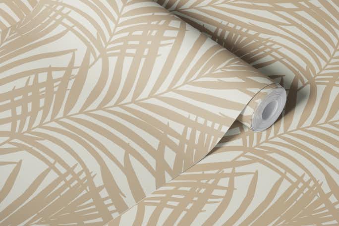 Coastal Palm Leaves - Warm Minimalist 2wallpaper roll