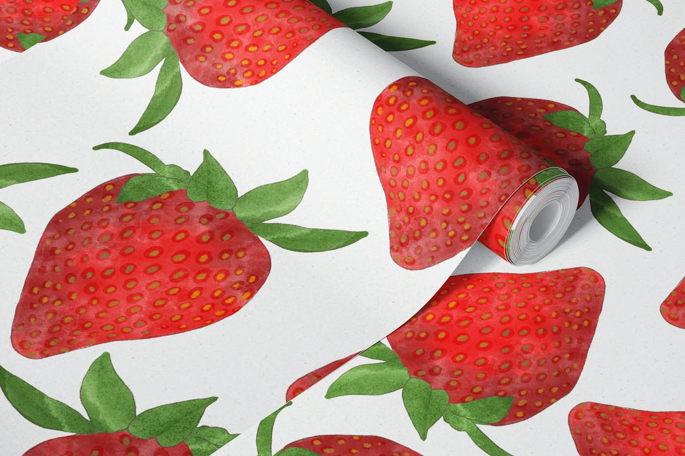 Watercolor Strawberries 9 wallpaper roll