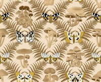 Enchanting Mushrooms, Fern and Butterflies 11 wallpaper