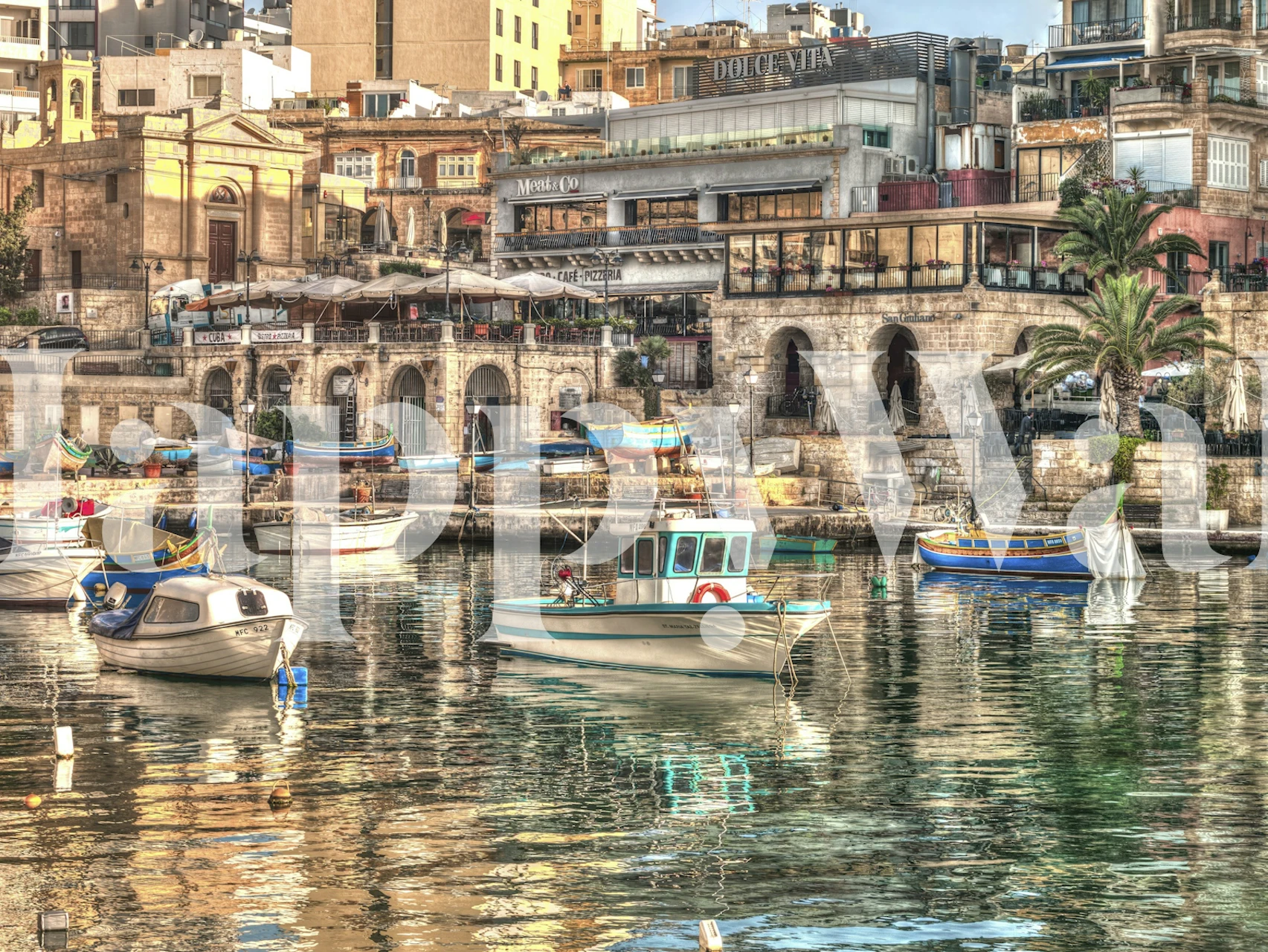 St Julians Bay wallpaper design