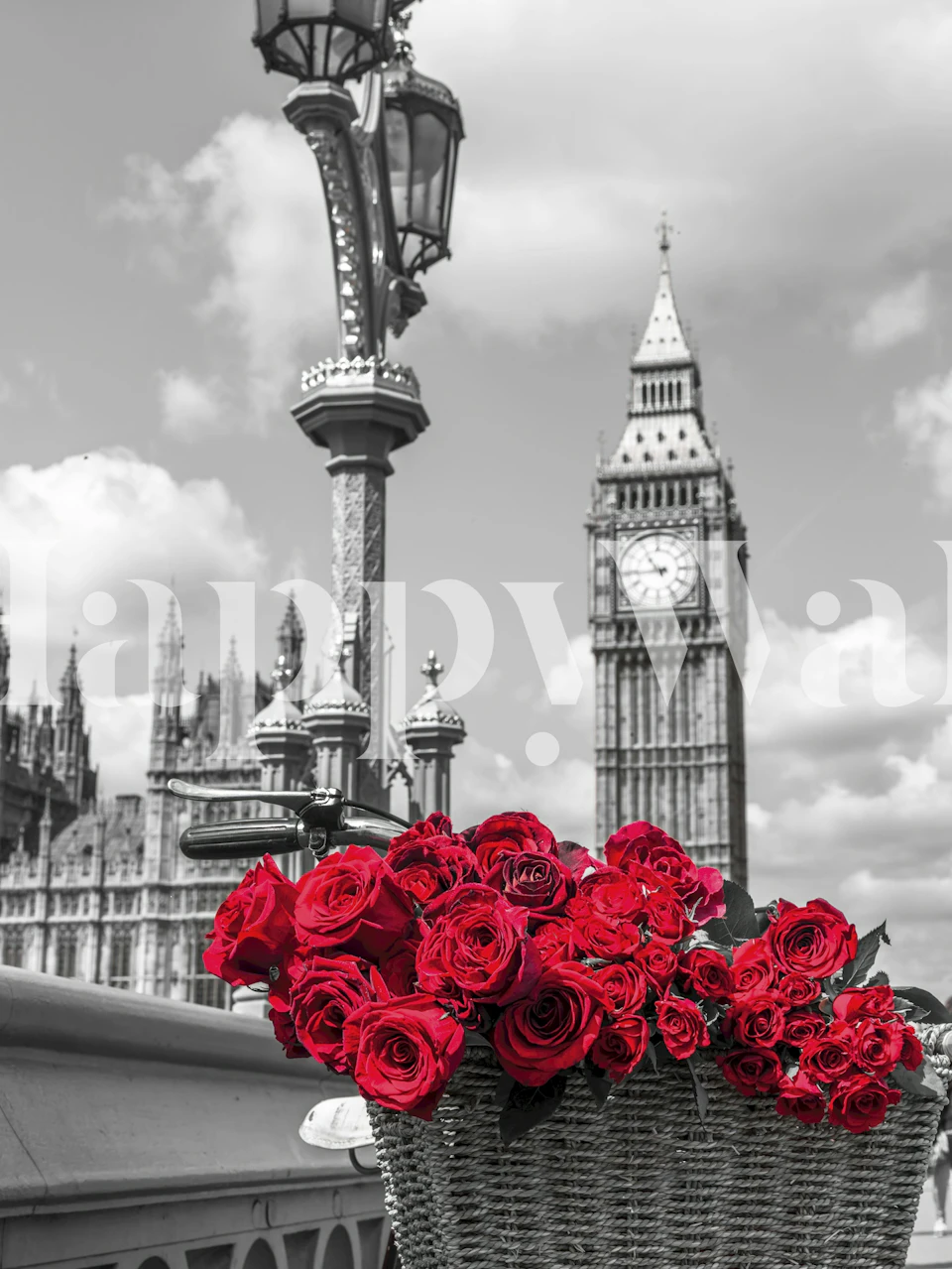 Floral Commute wallpaper in a room setting