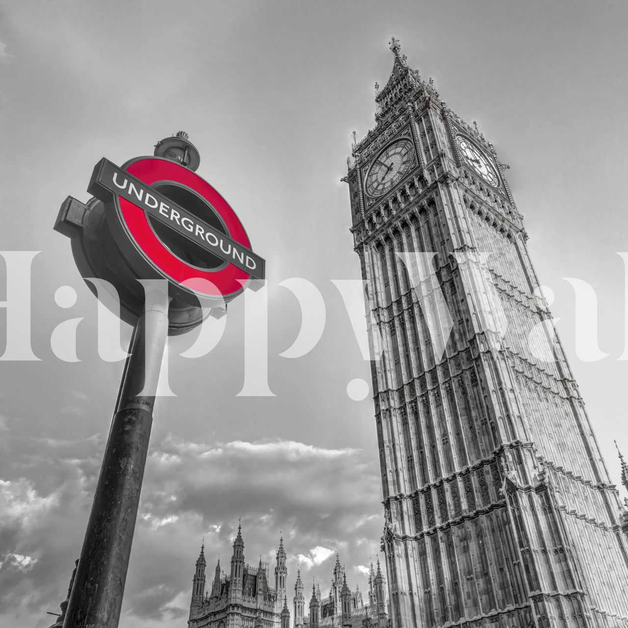 Urban Icons wallpaper in modern interior