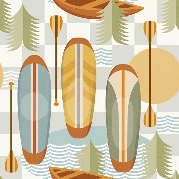 Retro Lake Life Paddle Boards