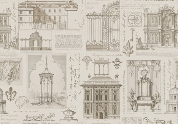 Classic Architecture Collage Beige