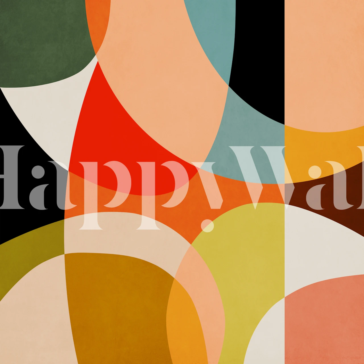 Colorful abstract geometric pattern on wallpaper