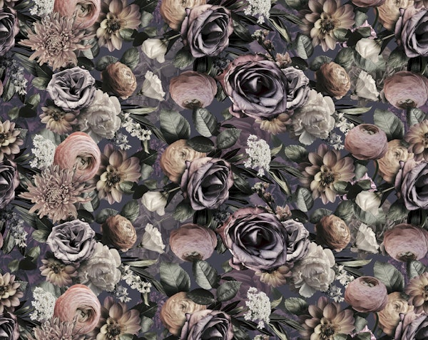 Moody Pink Flower Garden