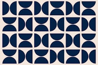 Midnight Blue Bauhaus behang