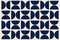 Midnight Blue Bauhaus wallpaper