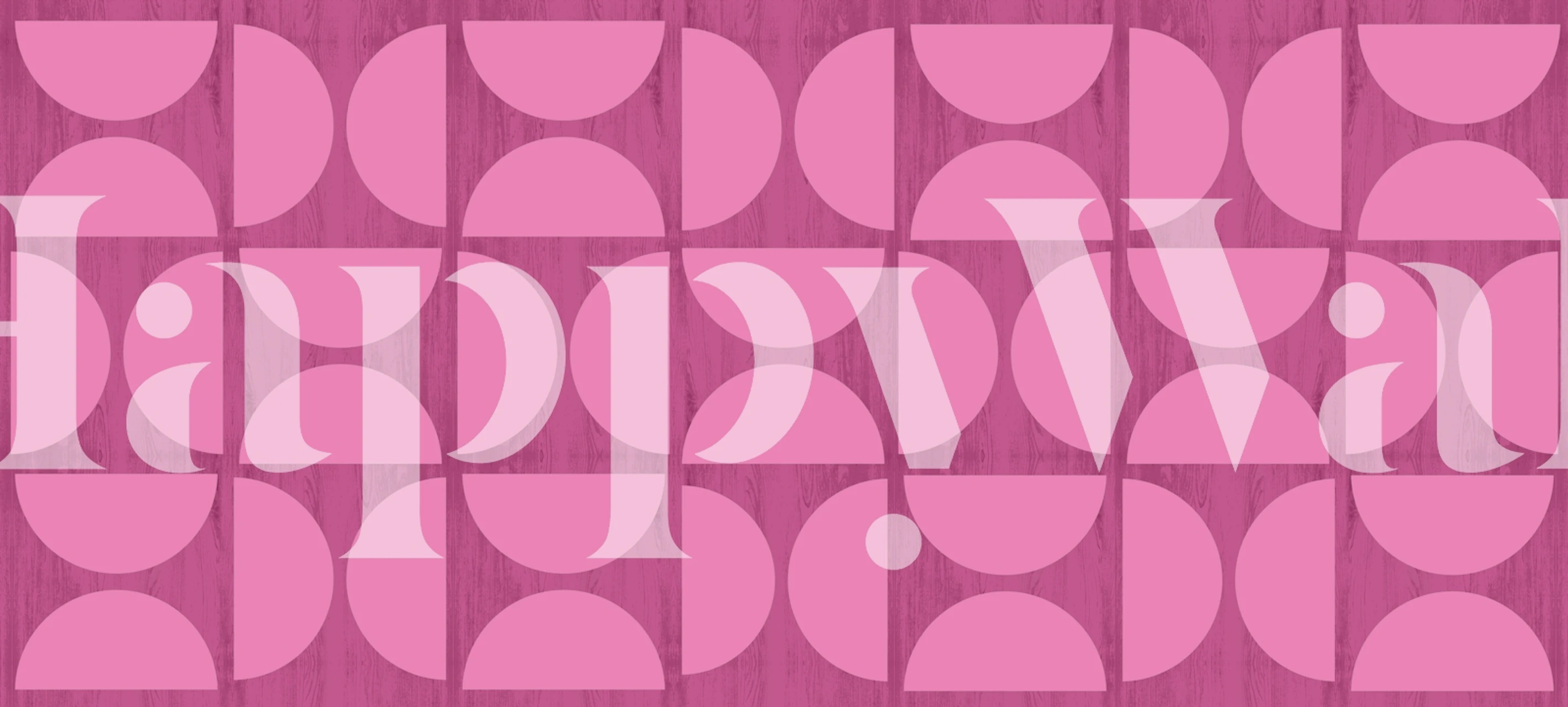Geometric pink shapes on magenta background wallpaper